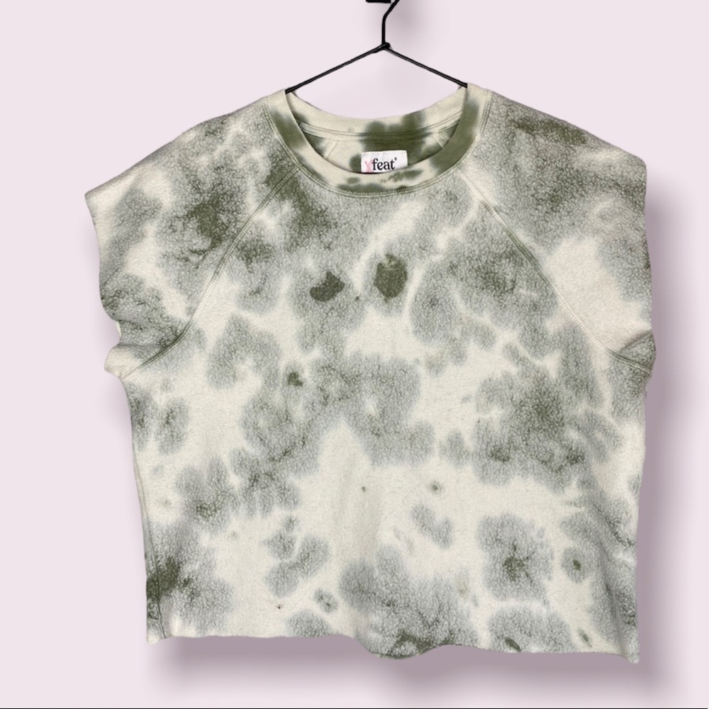 Feat tie dye cropped sweatshirt
